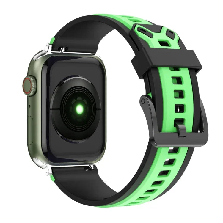 Correia de Relógio em Silicone Bicolor Para Apple Watch Series, 7 41mm / 6&SE&5&4 40mm / 3&2&1 38mm, 7 45mm / 6&SE&5&4 44mm / 3&2&1 42mm