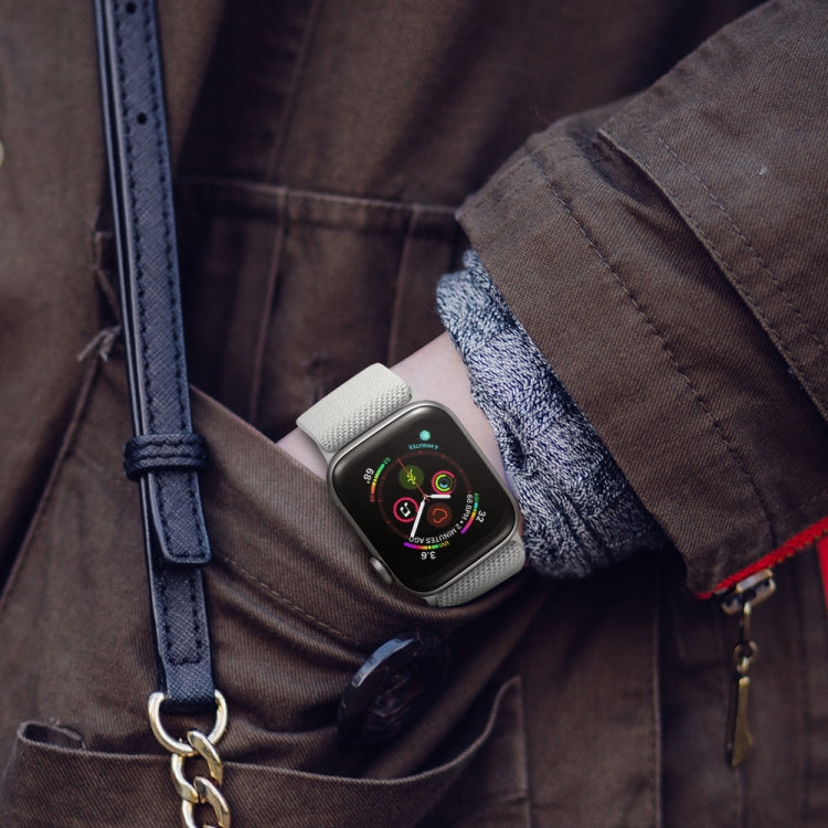 Correia de Relógio em Poliéster Nylon Para Apple Watch Series, 7 41mm / 6&SE&5&4 40mm / 3&2&1 38mm, 7 45mm / 6&SE&5&4 44mm / 3&2&1 42mm
