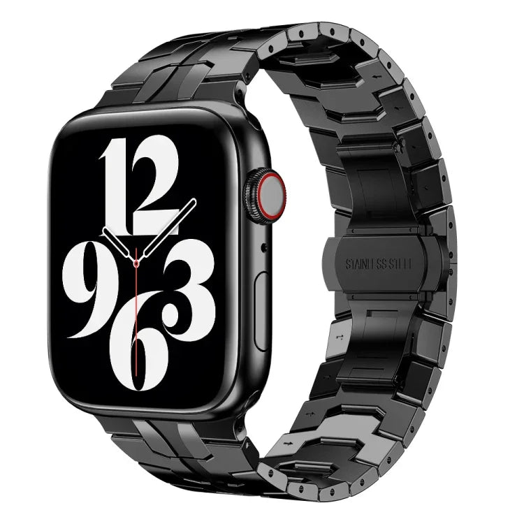 Correia de Relógio em Aço Para Apple Watch Series, 7 41mm / 6&SE&5&4 40mm / 3&2&1 38mm, 7 45mm / 6&SE&5&4 44mm / 3&2&1 42mm