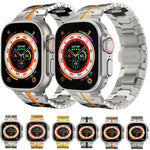 Correia de Relógio em Aço Para Apple Watch Series, 7 41mm / 6&SE&5&4 40mm / 3&2&1 38mm, 7 45mm / 6&SE&5&4 44mm / 3&2&1 42mm