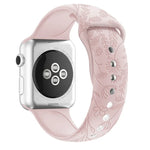 Bracelete de Relógio em Silicone com Relevo de Borboletas e Flores Para Apple Watch Series, 7 41mm / 6&SE&5&4 40mm / 3&2&1 38mm