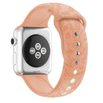 Bracelete de Relógio em Silicone com Relevo de Borboletas e Flores Para Apple Watch Series, 7 41mm / 6&SE&5&4 40mm / 3&2&1 38mm