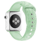 Bracelete de Relógio em Silicone com Relevo de Borboletas e Flores Para Apple Watch Series, 7 41mm / 6&SE&5&4 40mm / 3&2&1 38mm
