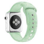 Bracelete de Relógio em Silicone com Relevo de Trevo de Quatro Folhas Para Apple Watch Series, 7 45mm / 6&SE&5&4 44mm / 3&2&1 42mm, 7 41mm / 6&SE&5&4 40mm / 3&2&1 38mm