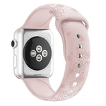 Bracelete de Relógio em Silicone com Relevo de Trevo de Quatro Folhas Para Apple Watch Series, 7 45mm / 6&SE&5&4 44mm / 3&2&1 42mm, 7 41mm / 6&SE&5&4 40mm / 3&2&1 38mm