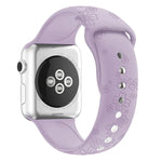 Bracelete de Relógio em Silicone com Relevo de Trevo de Quatro Folhas Para Apple Watch Series, 7 45mm / 6&SE&5&4 44mm / 3&2&1 42mm, 7 41mm / 6&SE&5&4 40mm / 3&2&1 38mm