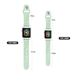 Bracelete de Relógio em Silicone com Relevo de Trevo de Quatro Folhas Para Apple Watch Series, 7 45mm / 6&SE&5&4 44mm / 3&2&1 42mm, 7 41mm / 6&SE&5&4 40mm / 3&2&1 38mm