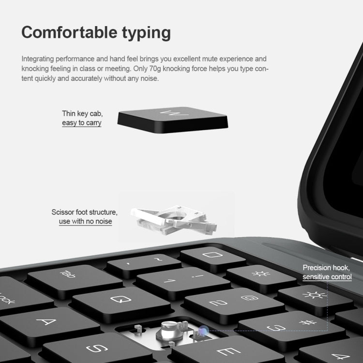 Capa Protetora Inteligente com Teclado Touch Bluetooth NILLKIN, Para iPad Air 10.9 2020 / Air 4 / Air 5 / Pro 11 2020 / 2021 / 2022