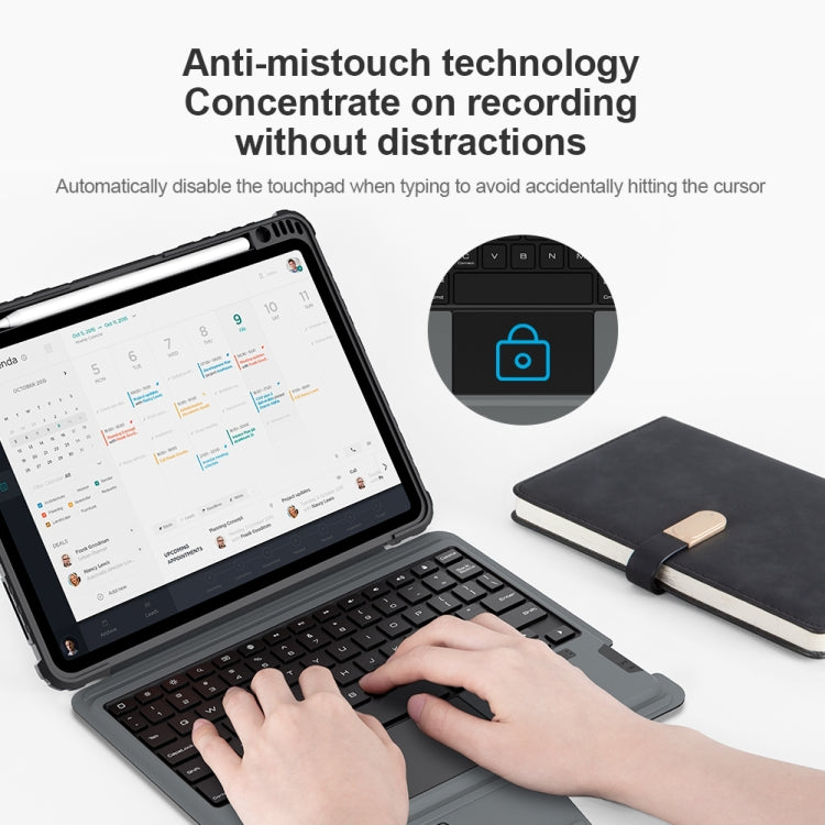 Capa Protetora Inteligente com Teclado Touch Bluetooth NILLKIN, Para iPad Air 10.9 2020 / Air 4 / Air 5 / Pro 11 2020 / 2021 / 2022