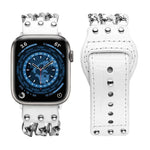 Bracelete de Relógio Masculino em Pele Genuína Para Apple Watch Series, 7 41mm / 6&SE&5&4 40mm / 3&2&1 38mm, 7 45mm / 6&SE&5&4 44mm / 3&2&1 42mm