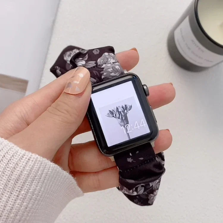 Bracelete de Relógio de Tecido Elástico de Laço Único Para Apple Watch Series, 7 41mm / 6&SE&5&4 40mm / 3&2&1 38mm, 7 45mm / 6&SE&5&4 44mm / 3&2&1 42mm