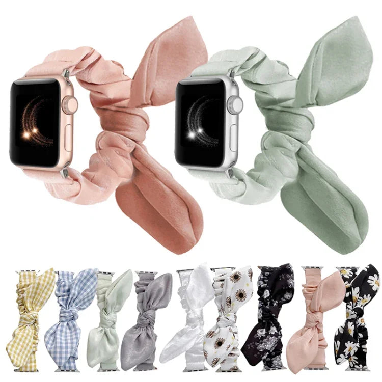 Bracelete de Relógio de Tecido Elástico de Laço Único Para Apple Watch Series, 7 41mm / 6&SE&5&4 40mm / 3&2&1 38mm, 7 45mm / 6&SE&5&4 44mm / 3&2&1 42mm