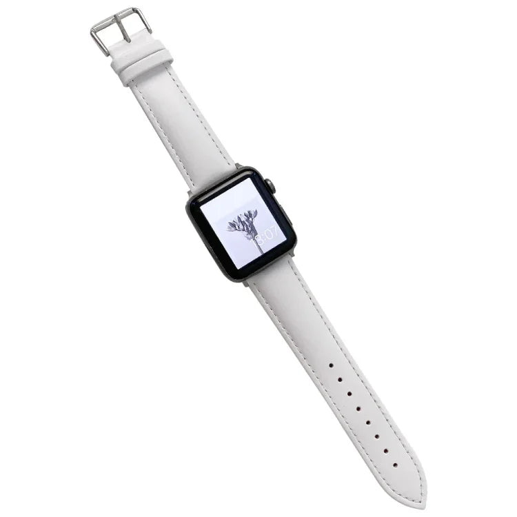 Pulseira de Relógio em Pele Brilhante para Apple Watch Series, 7 41mm / 6&SE&5&4 40mm / 3&2&1 38mm, 7 45mm / 6&SE&5&4 44mm / 3&2&1 42mm