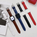 Pulseira de Relógio em Pele Brilhante para Apple Watch Series, 7 41mm / 6&SE&5&4 40mm / 3&2&1 38mm, 7 45mm / 6&SE&5&4 44mm / 3&2&1 42mm