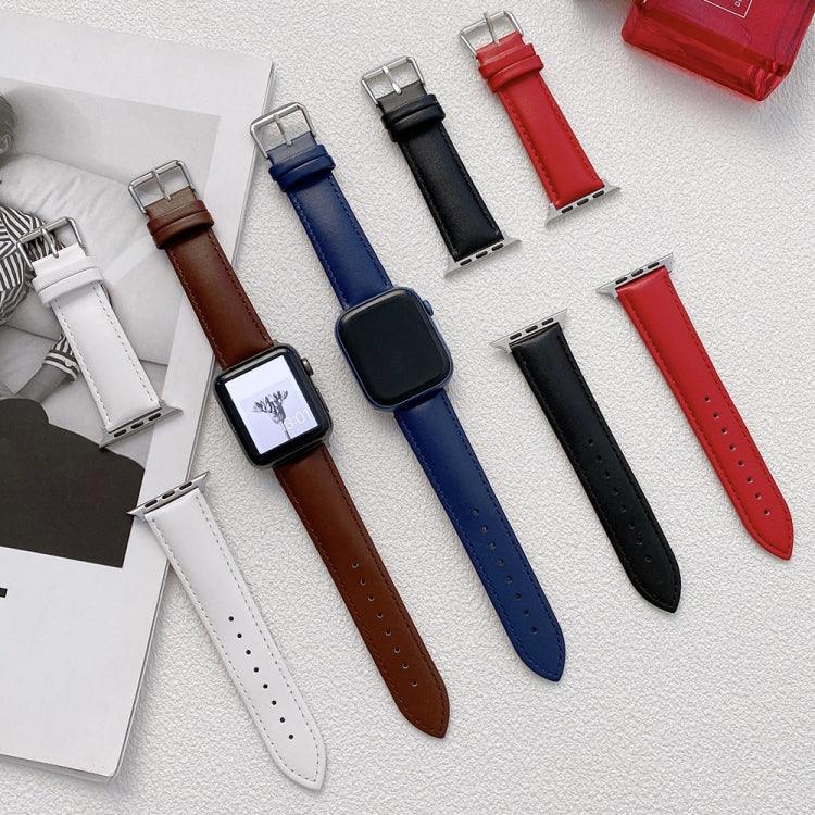 Pulseira de Relógio em Pele Brilhante para Apple Watch Series, 7 41mm / 6&SE&5&4 40mm / 3&2&1 38mm, 7 45mm / 6&SE&5&4 44mm / 3&2&1 42mm