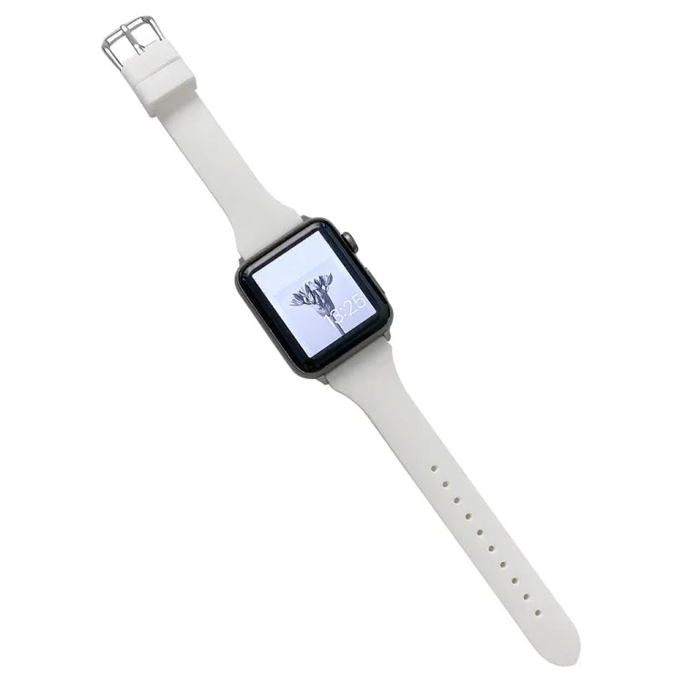 Pulseira de Relógio em Silicone para Cintura Pequena para Apple Watch Series, 7 41mm / 6&SE&5&4 40mm / 3&2&1 38mm, 7 45mm / 6&SE&5&4 44mm / 3&2&1 42mm