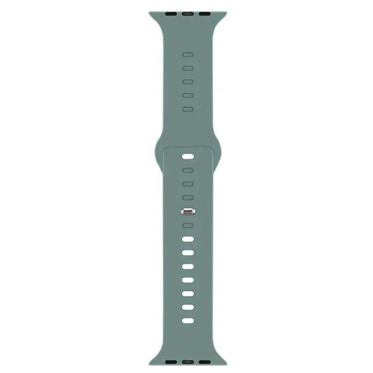 Liquid Silicone Watchband For Apple Watch Series, 7 45mm / 6&SE&5&4 44mm / 3&2&1 42mm
