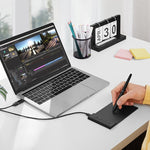 Mesa Digital de Desenho VEIKK VK430 4x3 polegadas com 8192 Níveis de Sensibilidade à Pressão