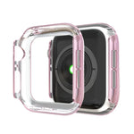 Caixa de Relógio PC com Diamantes de Dupla Fileira para Apple Watch Series, 7 41mm, 7 45mm