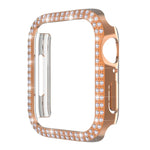 Caixa de Relógio PC com Diamantes de Dupla Fileira para Apple Watch Series, 7 41mm, 7 45mm