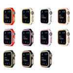 Capa de relógio bicolor em PC com eletroplating para Apple Watch Series 6&SE&5&4 40mm, 6&SE&5&4 44mm