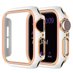 Capa de relógio bicolor em PC com eletroplating para Apple Watch Series 6&SE&5&4 40mm, 6&SE&5&4 44mm