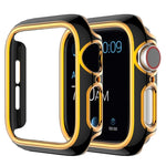 Capa de relógio bicolor em PC com eletroplating para Apple Watch Series 6&SE&5&4 40mm, 6&SE&5&4 44mm