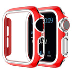 Capa de relógio bicolor em PC com eletroplating para Apple Watch Series 6&SE&5&4 40mm, 6&SE&5&4 44mm