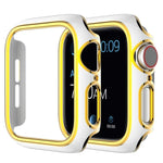 Capa de relógio bicolor em PC com eletroplating para Apple Watch Series 6&SE&5&4 40mm, 6&SE&5&4 44mm