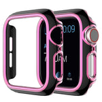 Capa de relógio bicolor em PC com eletroplating para Apple Watch Series 6&SE&5&4 40mm, 6&SE&5&4 44mm