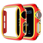 Capa de relógio bicolor em PC com eletroplating para Apple Watch Series 6&SE&5&4 40mm, 6&SE&5&4 44mm