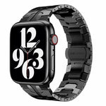 Pulseira de Relógio em Metal com Fivela Borboleta para Apple Watch Series, 7 41mm / 6&SE&5&4 40mm / 3&2&1 38mm, 7 45mm / 6&SE&5&4 44mm / 3&2&1 42mm
