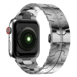 Pulseira de Relógio em Metal com Fivela Borboleta para Apple Watch Series, 7 41mm / 6&SE&5&4 40mm / 3&2&1 38mm, 7 45mm / 6&SE&5&4 44mm / 3&2&1 42mm
