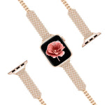 Pulseira de Relógio em Metal com Diamante em Forma de Coração para Apple Watch Series, 7 41mm / 6&SE&5&4 40mm / 3&2&1 38mm, 7 45mm / 6&SE&5&4 44mm / 3&2&1 42mm