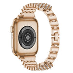 Pulseira de Relógio em Metal com Diamante em Forma de Coração para Apple Watch Series, 7 41mm / 6&SE&5&4 40mm / 3&2&1 38mm, 7 45mm / 6&SE&5&4 44mm / 3&2&1 42mm