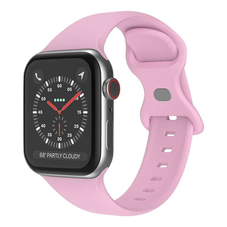 Pulseira de Silicone com Fivela Borboleta, Tamanho: S Para Apple Watch Series, 7 41mm / 6&SE&5&4 40mm / 3&2&1 38mm