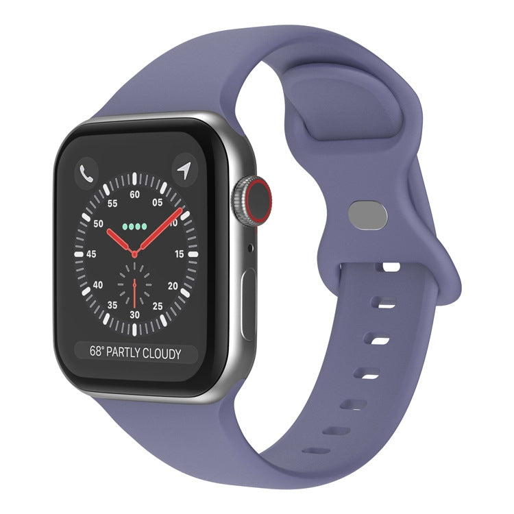 Pulseira de Silicone com Fivela Borboleta, Tamanho: S Para Apple Watch Series, 7 41mm / 6&SE&5&4 40mm / 3&2&1 38mm