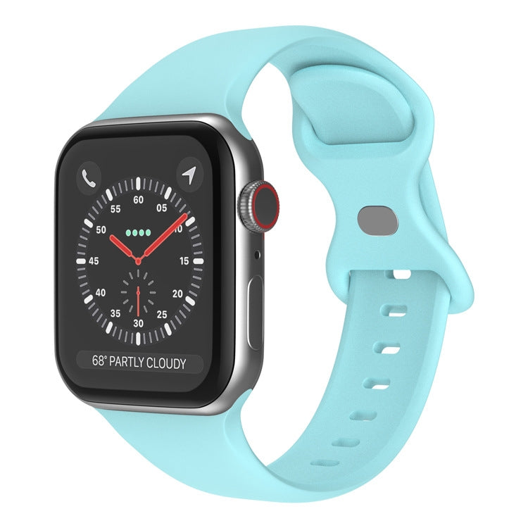 Pulseira de Silicone com Fivela Borboleta, Tamanho: S Para Apple Watch Series, 7 41mm / 6&SE&5&4 40mm / 3&2&1 38mm