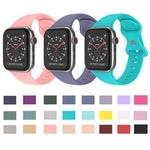 Pulseira de Silicone com Fivela Borboleta, Tamanho: S Para Apple Watch Series, 7 41mm / 6&SE&5&4 40mm / 3&2&1 38mm