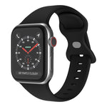 Correia de Relógio em Silicone com Fivela Borboleta, Tamanho: L Para Apple Watch Series, 7 41mm / 6&SE&5&4 40mm / 3&2&1 38mm