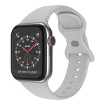 Correia de Relógio em Silicone com Fivela Borboleta, Tamanho: L Para Apple Watch Series, 7 41mm / 6&SE&5&4 40mm / 3&2&1 38mm