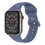 Correia de Relógio em Silicone com Fivela Borboleta, Tamanho: L Para Apple Watch Series, 7 41mm / 6&SE&5&4 40mm / 3&2&1 38mm