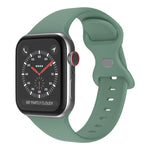 Correia de Relógio em Silicone com Fivela Borboleta, Tamanho: L Para Apple Watch Series, 7 41mm / 6&SE&5&4 40mm / 3&2&1 38mm