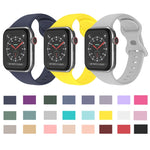 Correia de Relógio em Silicone com Fivela Borboleta, Tamanho: L Para Apple Watch Series, 7 41mm / 6&SE&5&4 40mm / 3&2&1 38mm