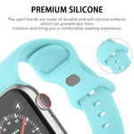 Correia de Relógio em Silicone com Fivela Borboleta, Tamanho: L Para Apple Watch Series, 7 41mm / 6&SE&5&4 40mm / 3&2&1 38mm