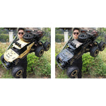 Carro RC 4WD com Seis Rodas de Liga Sobredimensionadas, (Preto), (Dourado)