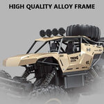 Carro RC 4WD com Seis Rodas de Liga Sobredimensionadas, (Preto), (Dourado)
