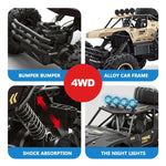Carro RC 4WD com Seis Rodas de Liga Sobredimensionadas, (Preto), (Dourado)