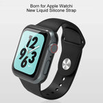 Correia de Relógio em Silicone Líquido Mutural, Para Apple Watch Series 7 41mm / 6 & SE & 5 & 4 40mm / 3 & 2 & 1 38mm, Para Apple Watch Ultra 49mm / Series 8&7 45mm / SE 2&6&SE&5&4 44mm / 3&2&1 42mm