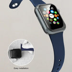 Correia de Relógio em Silicone Líquido Mutural, Para Apple Watch Series 7 41mm / 6 & SE & 5 & 4 40mm / 3 & 2 & 1 38mm, Para Apple Watch Ultra 49mm / Series 8&7 45mm / SE 2&6&SE&5&4 44mm / 3&2&1 42mm